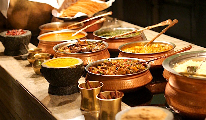 An array of delicious Indian food