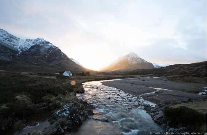 Photo of a river and mountain