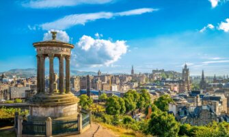 The stunning view over the Old Town of Edinburgh, Scotland