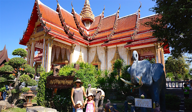 Cliff's wife and two daughters in Thailand