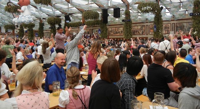 The Hofbrau House at Oktoberfest beer festival in Munich