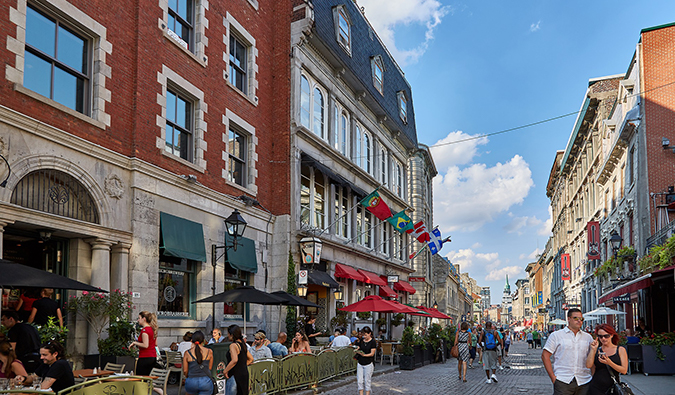 Montreal street view from eye-level