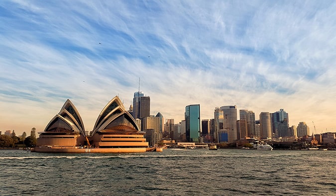 The Sydney Opera House as seen from the water