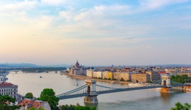 The skyline of Budpapest, Hungary during a summer day