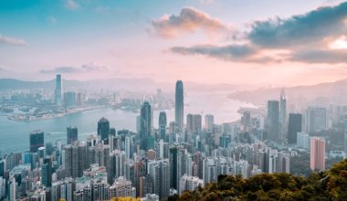 The view overlooking Hong Kong from the Peak