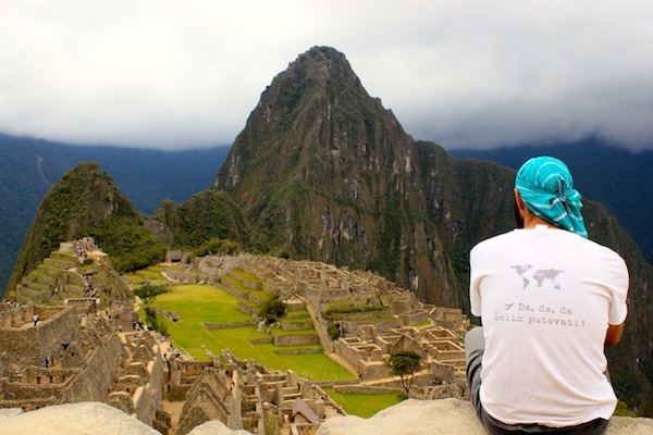 Tomislav enjoying the view over Machu Piccu, Peru